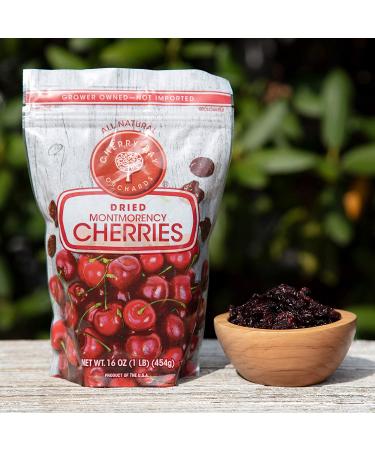 Cherry Bay Orchards Dried Montmorency Tart Cherries - 32oz (2x16oz Bags) - 100% Domestic, Natural, Kosher, Gluten-Free, GMO-Free - Resealable Pouch - 1lb (Pack of 2) - Buy Online on GoSupps.com