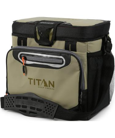 Arctic Zone Titan Deep Freeze 60 (50+10) Can Collapsible Rolling Cooler with Wheels and All-Terrain Cart - Colors: Moss and Process Blue White Cooler + Cooler - Buy Online on GoSupps.com