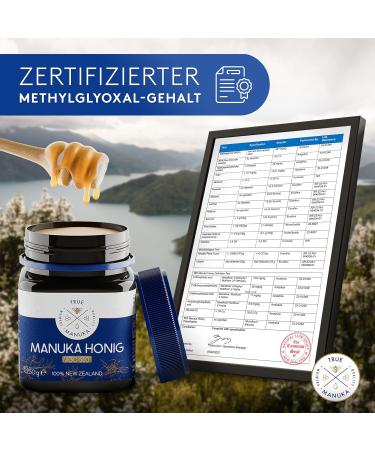 True Manuka Honey 550 MGO 250G - 100% Certified Pure New Zealand Manuka Honey - Buy Authentic Manukahonig Online - Buy Online on GoSupps.com