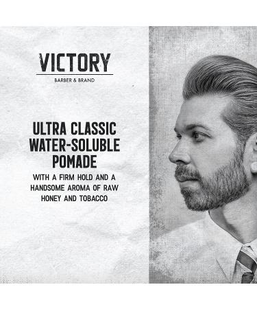 Victory Barber & Brand Men's Hair Pomade | Made in USA | Water Based | High Shine & Strong Hold | Hair Wax for Men - Buy Online on GoSupps.com