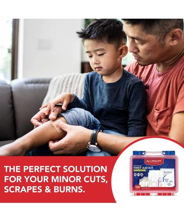 100 Piece All Health First Aid Kit with Traveling Case | On-The-Go Professional Kit for Travel, Work, School, Home, Car, Survival, Camping, Hiking - Buy Online on GoSupps.com