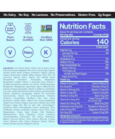 Happy Viking Vanilla Vegan Protein Powder - 24 Oz: Plant-Based Protein Supplement - Buy Online on GoSupps.com
