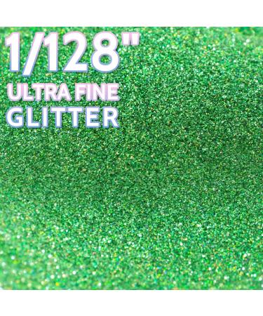 180G Holographic Ultra Fine Glitter Powder - Laser Green | For Slime, Resin Arts, Tumbler, Jewelry, Nail Art - Iridescent Metallic Glitter 1/128 0.2mm - Buy Online on GoSupps.com