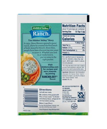 Hidden Valley Dips Mix Creamy Dill 0.9 oz Packets (6 Pack) - Buy Online on GoSupps.com