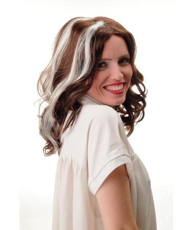 Buy Wig Me Up GFW2469-33 | Extravagant Women's Wavy Shoulder Length Wig in Mahogany Brown & White Blonde | 40 cm Middle Parting | International Shipping - Buy Online on GoSupps.com