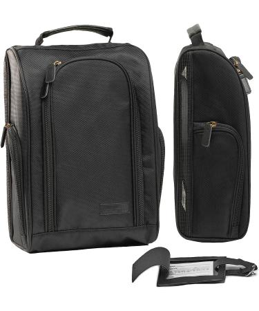 Athletico Executive Golf Shoe Bag with Luggage Tag - Premium Zippered Carrier for Men and Women - Buy Online on GoSupps.com