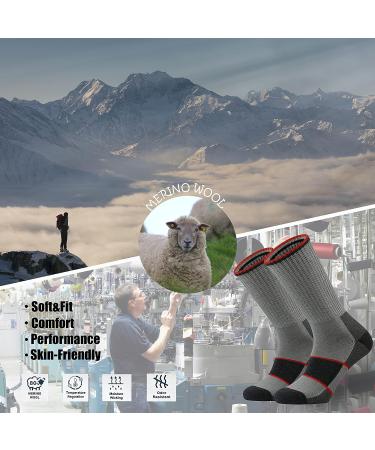 Ortis Men's Merino Wool Moisture-Wicking Crew Socks 4 Pack - Lightweight, Breathable, and Comfy - Buy Online on GoSupps.com