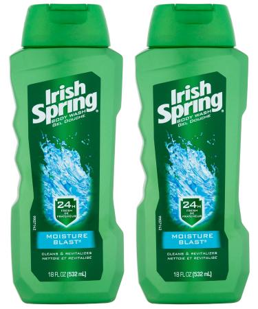 Irish Spring Body Wash Moisture Blast 18 Fl Oz Pack of 2 Moisture Blast 18 Fl Oz (Pack of 2)