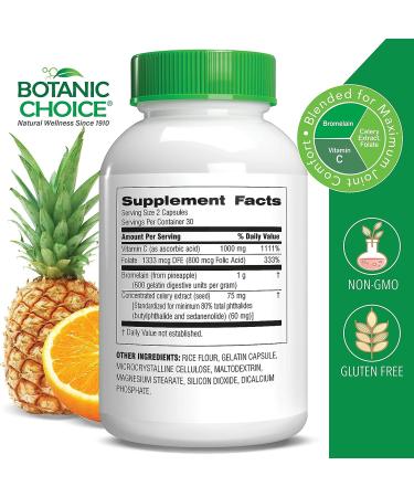 Botanic Choice Uric Acid Complex Foot Joint Support Supplement - 60 Capsules - Buy Online on GoSupps.com