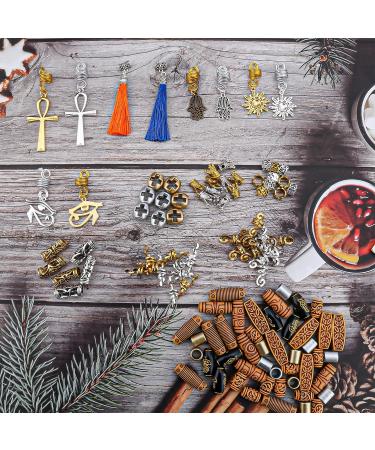 110PCS Retro Metal Dreadlock Hair Beads - Handmade DIY Hair Jewelry for Men and Women - Hip-Hop Style Dreadlock Accessories - Buy Online on GoSupps.com