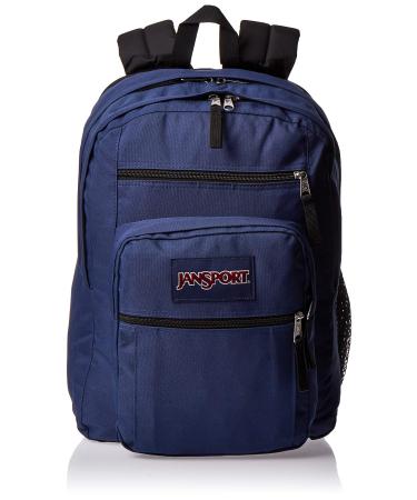 JanSport Big Student Backpack-School, Travel, or Work Bookbag -with 15-Inch -Laptop Compartment, Navy, One Size Navy One Size