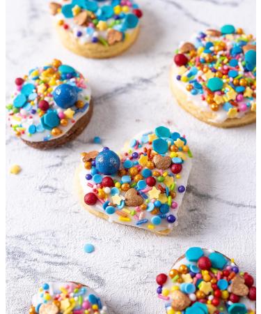 Colorful B m! Sprinkle Mix - Perfect Party Sprinkles for Cupcakes Cakes & Celebrations | 140g Ideal for Birthdays Christmas & New Year's Eve - Buy Online on GoSupps.com