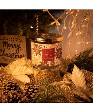 Buy White Barn 3-Wick Candle w/Essential Oils - 14.5 oz - Tis The Season | Burgundy Soy Wax | Holiday Scents | International Shipping - Buy Online on GoSupps.com