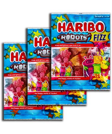 Pack of 3 Haribo Fizz robots 3 x 150 g