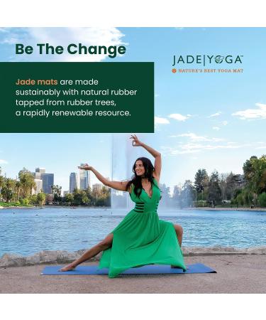 JadeYoga Voyager Yoga Mat - Lightweight Natural Rubber Portable Fitness Mat - Olive Green - Non-Slip for Home or Gym - Buy Online on GoSupps.com