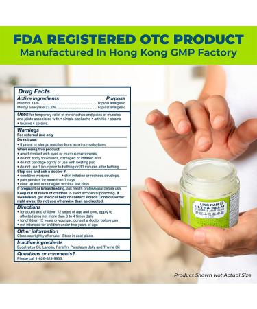 Ultra Balm External Analgesic for Pain Relief | Cooling Solution for Backache Arthritis Strains & Muscle Pain (Pack of 2 0.7oz/19.8g) - Exp 2025 - Buy Online on GoSupps.com