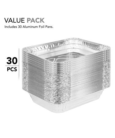 Aluminum Pans 9x13 Disposable (30 Pack) - Half Size Steam Table Deep Pans for Cooking, Heating, Storing - Tin Foil Pans - Buy Online on GoSupps.com