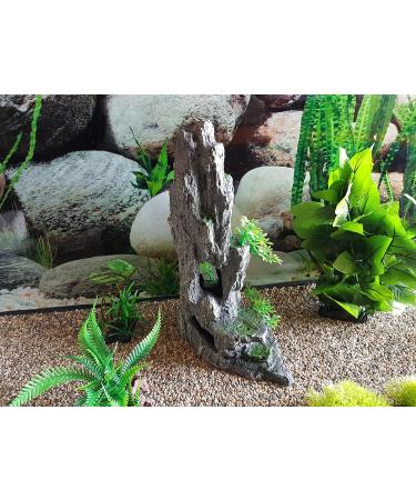 Aquariumh2o Rock Peak With Plants Aquarium Ornament for aquariums and fishtanks decor - Buy Online on GoSupps.com