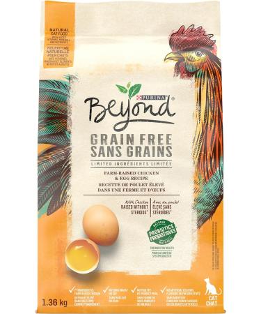 Beyond Grain Free Natural Dry Cat Food Wild-Caught Whitefish & Free Run Egg - 2.26 kg Bag & Grain Free Natural Dry Cat Food Farm-Raised Chicken & Egg - 1.36 kg Bag - Buy Online on GoSupps.com
