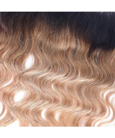 14 Inch Ombre Brazilian Body Wave Lace Frontal Closure | 100% Virgin Remy Human Hair | Pre Plucked with Baby Hair - Buy Online on GoSupps.com