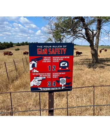 Patriot Patch Co Gun Safety Rules Shooting Range Sign - Firearms Safety - Buy Online on GoSupps.com