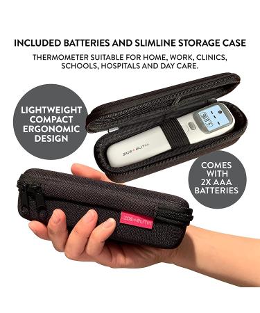 Zoe+Ruth Medical Grade Non-Contact Forehead & Ear Thermometer - Fast, Accurate Digital Infrared Temperature for Baby, Kids & Adults with 5-in-1 Smart Modes & Storage Case - Buy Online on GoSupps.com