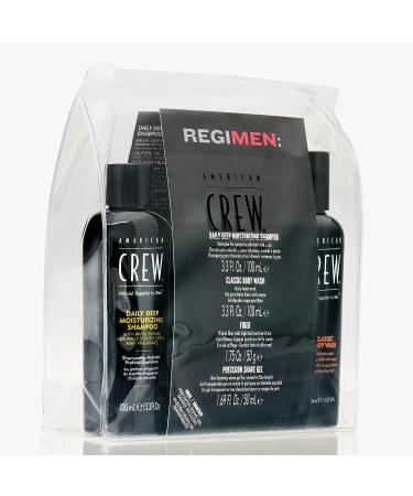 American Crew Gift Set: Hair Forming Cream, Men's Shampoo, Body Wash, & Precision Shave Gel Travel Kit - Buy Online on GoSupps.com