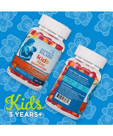 Mommy's Bliss Kids Fiber Gummies with Prebiotics - Orange & Berry, 60 Gummies for Ages 3+ - Buy Online on GoSupps.com