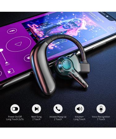 emotal Dual-Mic AI Noise Cancelling Bluetooth Headset | 10 Days Standby | 30Hrs HD Talktime | IPX6 Waterproof & Ultralight | Ideal for Driving/Truckers/Business | EM-BT01 - Buy Online on GoSupps.com