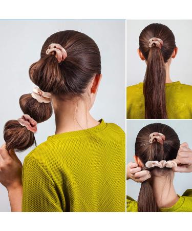 Whaline 12Pcs Blush Theme Velvet Hair Scrunchies for Women - Pink Elastic Hair Bands for Women & Teenage Girls - Buy Online on GoSupps.com