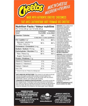 Cheetos Mac N Cheese Bold And Cheesy Pasta With Sauce Multi-Pack 170 g (Pack of 12) Bold & Cheesy Pack of 12 - Buy Online on GoSupps.com