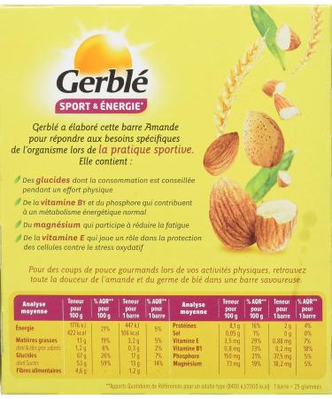 Gerble 6 Almond Bars 25g - Pack of 4 - Buy Online on GoSupps.com