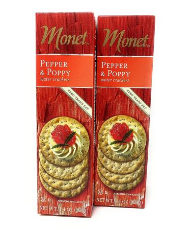 Monet Cracker Water Pepper & Poppy - Zero Trans Fat Thins with Kokobunch Kit | 2 Pack - 4.4 oz - Buy Online on GoSupps.com