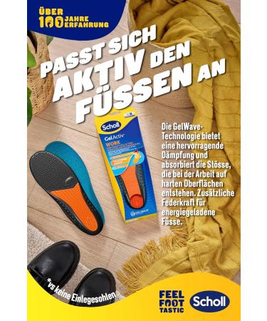 Scholl Gel Activ Work Insoles for Men | Comfort & Support Size 40-43 - International Shipping Available - Buy Online on GoSupps.com