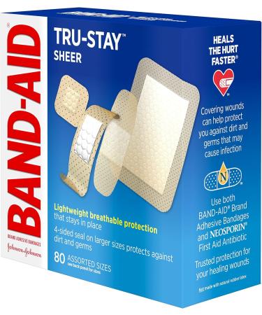 BAND-AID Sheer Strips Assorted 80 Count | Buy Internationally for Fast Shipping - Buy Online on GoSupps.com