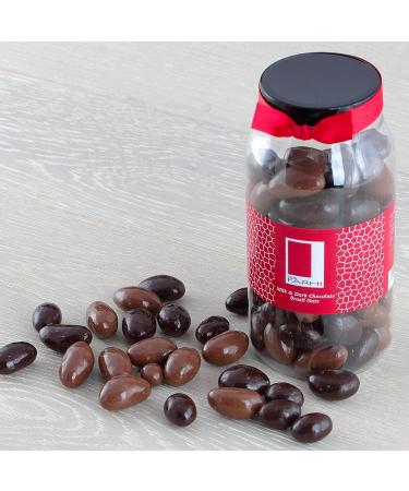 Rita Farhi Milk and Dark Chocolate Covered Brazil Nuts in a Gift Jar | Vegetarian and Chocolate Gift - Chocolate Coated Nuts - 740 g - New Palm Oil Free Recipe - Buy Online on GoSupps.com