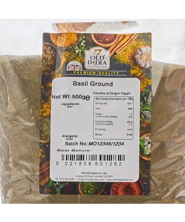 Old India Basil Ground 500g - Premium Quality Basil Powder for Culinary Delights - Buy Online on GoSupps.com