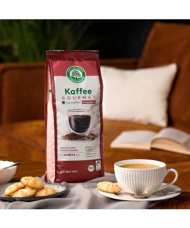 Life Tree Organic Coffee Gourmet Classic - 500g Ground 100% Organic Arabica - Natural Mild & Aromatic Intensity 3/5 - Buy Online on GoSupps.com