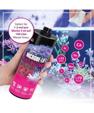 Microbe-Lift All-in-One Coral Supply | Trace Elements & Vitamins for Vibrant Sea Water Aquariums | Boost Growth & Color | 3785ml (1 Gal) - Buy Online on GoSupps.com