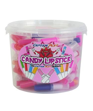 CAPTAIN PLAY Candy Lipstick 100 Rouges L vres de Confiserie emball s individuellement dans un Bo te de F te