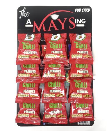 Big D Birds-eye Chilli Flavoured Nuts Peanuts on The AMaysing Pub Card - 12 x 50g Packs