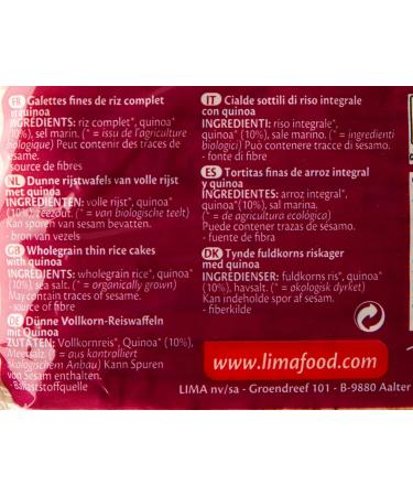 Lima Organic Quinoa Rice Cakes 130 g - Buy Online on GoSupps.com