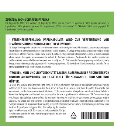 Buy Ground Hot Paprika 250g - Premium Paprika Powder in Resealable Packaging | International Shipping Available - Buy Online on GoSupps.com