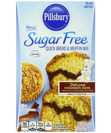 Pillsbury Sugar Free Cinnamon Swirl Flavored Quick Bread and Muffin Mix, 16.4 Ounce