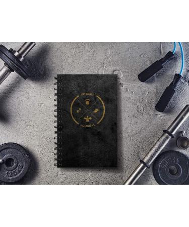 Global Printed Fitness Journal & Nutrition Planner with Clip-in Bookmark, Sturdy Binding, Thick Pages & Laminated Cover (Black & Gold) - Buy Online on GoSupps.com