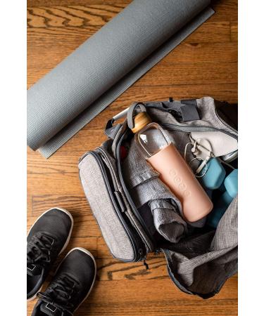 Soma 25oz Glass Water Bottle with Silicone Sleeve - BPA-Free Blush - Buy Online on GoSupps.com
