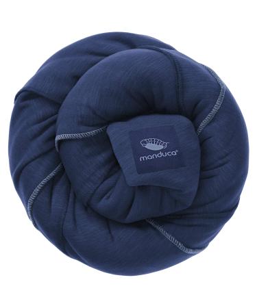 manduca Sling Sling Elastic Baby Sling Made of Organic Cotton (Jersey Knitted Fabric/Without Elastane) Stable and Cuddly Soft for Newborns from Birth (5.10 x 0.60 m) Plain - Navy Plain - single colour 5.10x0.60 m navy