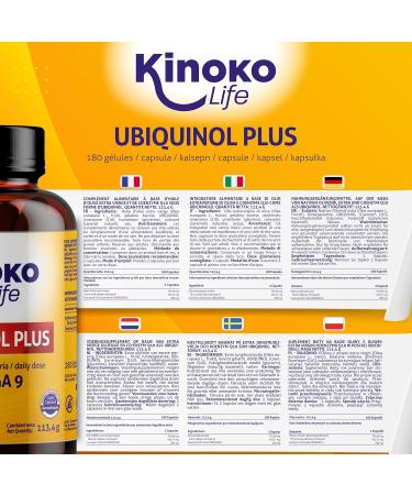 UBIQUINOL Plus 180 Capsules 200 mg Dose Journali re Coenzyme Q10 R duite 100 mg par Capsule Om ga 9 Huile d Olive Vierge Extra Fermentation Naturelle - Buy Online on GoSupps.com