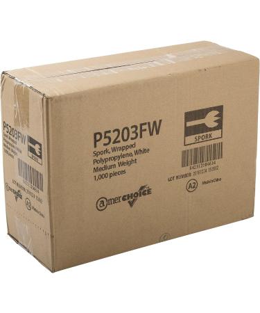 AmerCare Medium Weight Polypropylene Sporks  White  Individually Wrapped  Case of 1000 - Buy Online on GoSupps.com