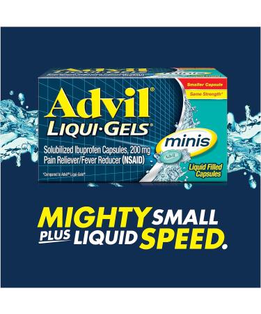 Advil Mini-gels 200 Mg Ibuprofen Temporary Pain Reliever/Fever Reducer 30 Count - Buy Online on GoSupps.com